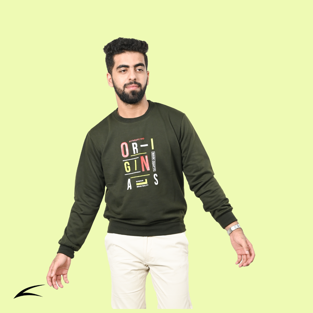 Military Green Versatile Sweatshirts for Men (Series 8000)
