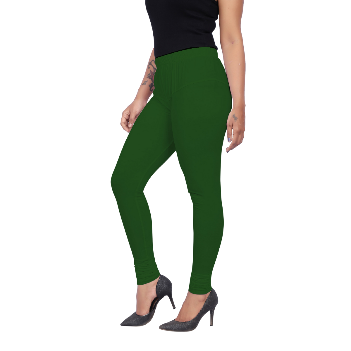 Women's Churidar Leggings - Green