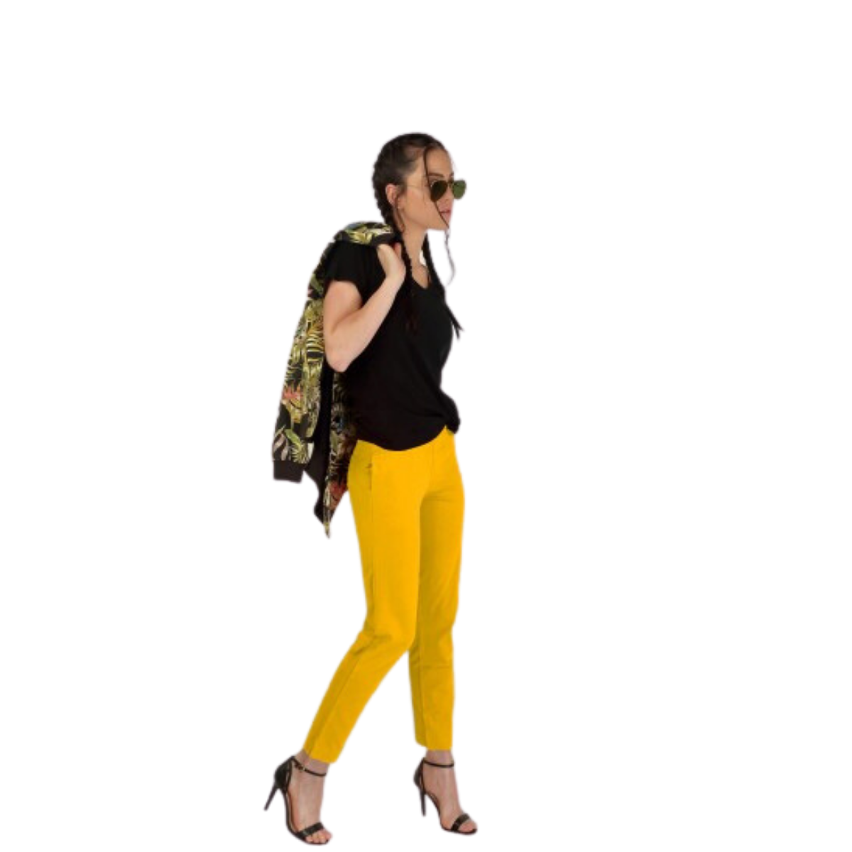 Women's Ankle-Length Leggings - Yellow
