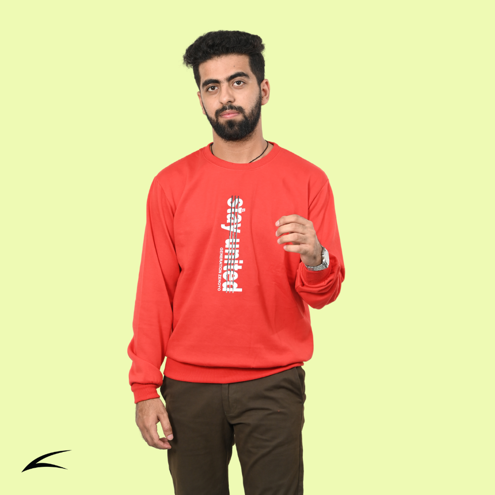 Red Versatile Sweatshirts for Men (Series 8000)
