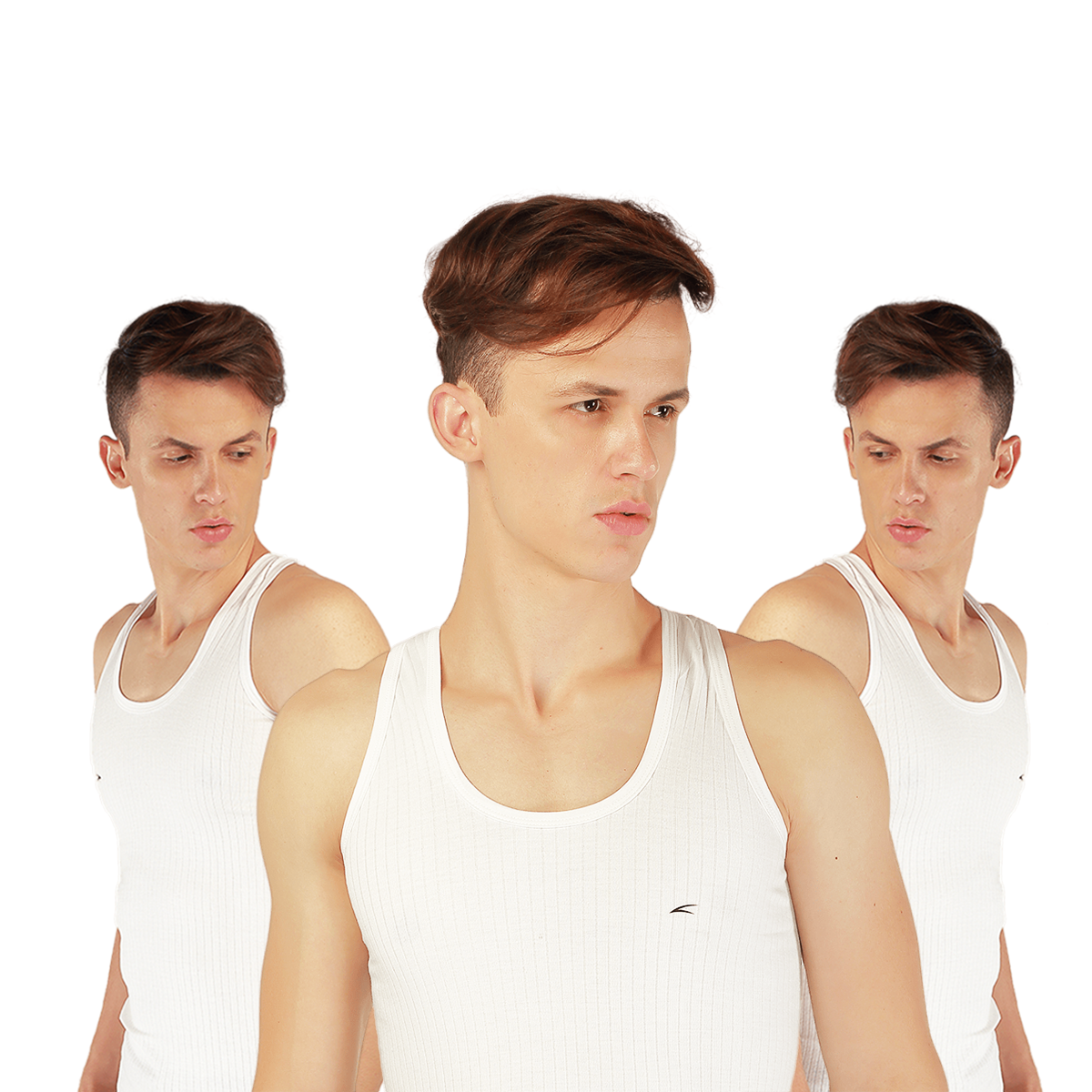 Classic Oxy Sleeveless White Vests for Men - Pack of 3