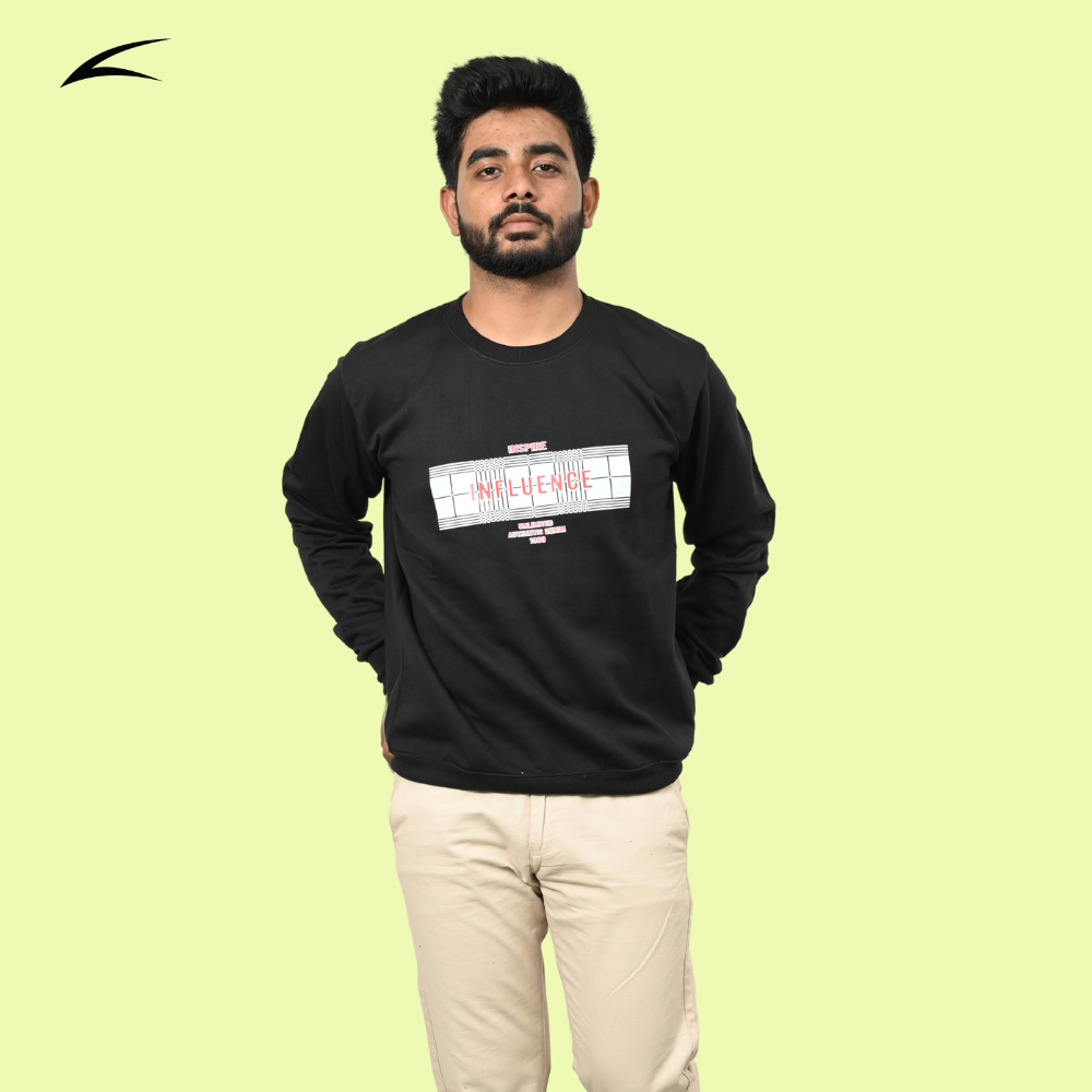Black Versatile Sweatshirts for Men (Series 8000)